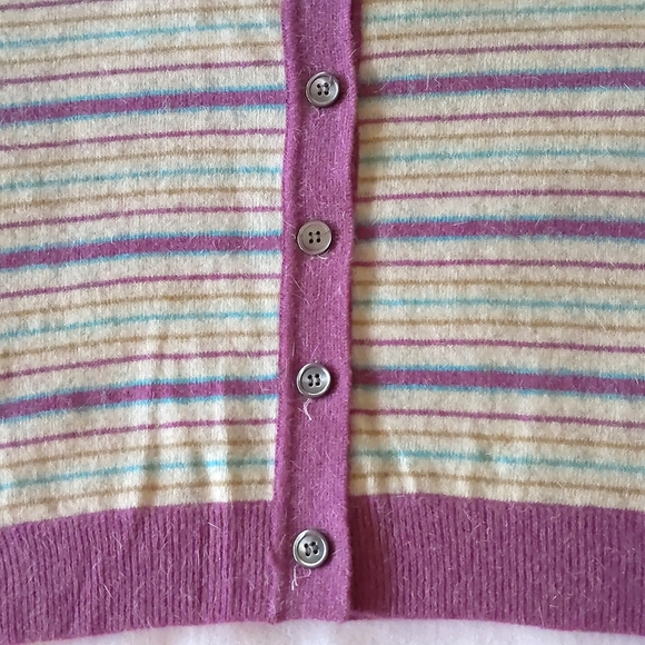 NWOT. Woman's Lambswool/Angora V-Neck cardigan sweater. - Picture 4 of 4